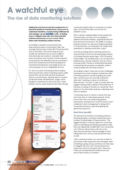 FoodBev Magazine: A Watchful Eye: The Rise of Data Monitoring Solutions